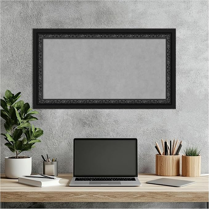 Amanti Art Black Framed Magnetic Board 16x28 Small Vision Board - Image 6