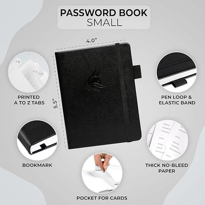 Clever Fox Password Book with alphabetical tabs. Internet Address Organizer - Image 2
