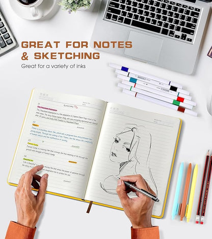 Biuwory Lined Journal Notebook for Women Men, 256 Pages B5 Large Hardcover - Image 5