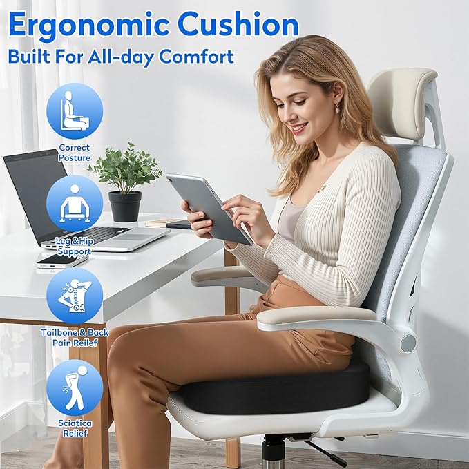 CushZone Seat Cushion, Memory Foam Cushion - Image 7