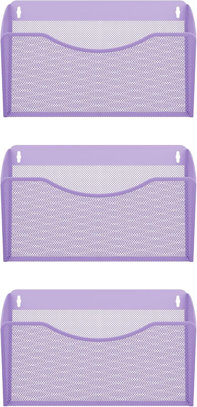 EasyPAG Single Pocket Wall File Organizer, Mesh Hanging File Folder Organizer - Image 2