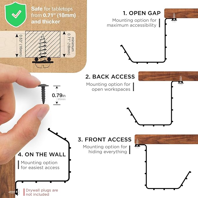 Under Desk Cable Tray, Cord Organizer - Image 7