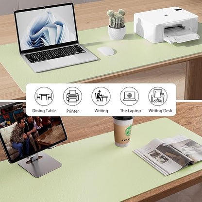 Aothia Leather Desk Pad Protector, Office Mat, Large Mouse Pad, Non-Slip PU - Image 6