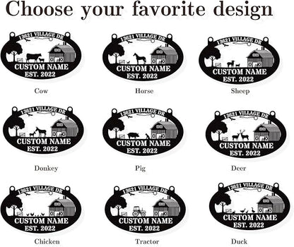 Custom Farmhouse Metal Sign | Personalized Last Name & Established Date Farm - Image 2