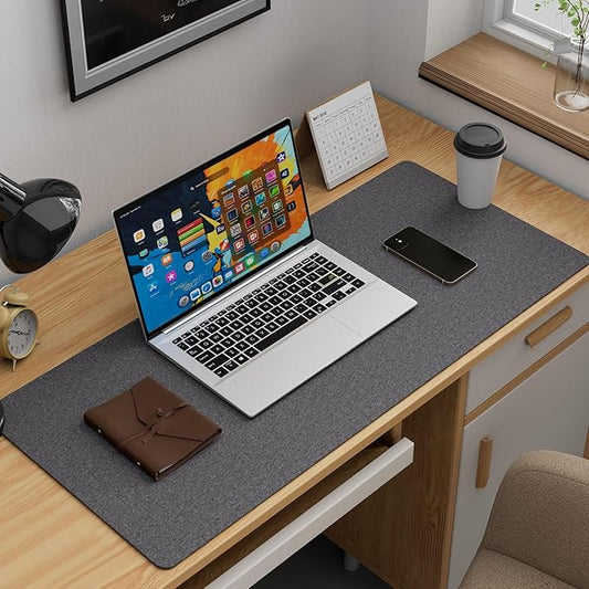 K KNODEL Felt Desk Mat, Large Desk Pad Protector, Office Computer Desk Mat by K+KNODEL