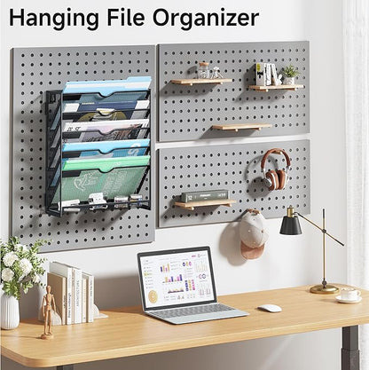 Lavatino 6-Tier Hanging File Organizer, Wall Mount File Holder - Image 6