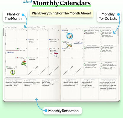 Roterunner Purpose Planner Notebook B5 7.5”x9.8” Undated 2026 Daily Weekly and - Image 5