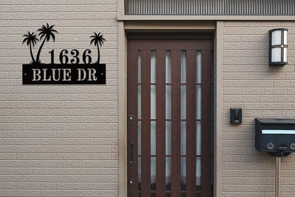 Personalized Palm Tree Address Sign, House Number Sign, Address Number - Image 3