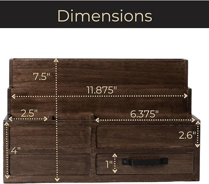 BLU MONACO | Wooden Mail Organizer - Image 6