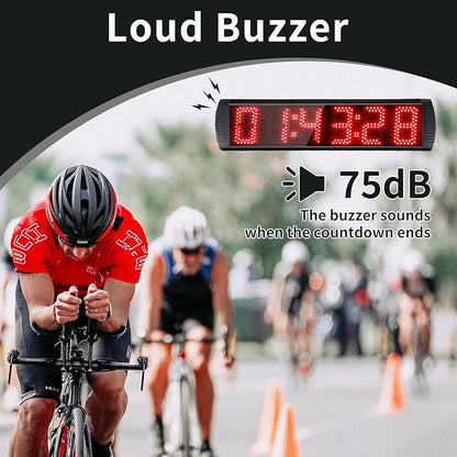 5 Inch 6-Digit LED Race Timer, Running Event Gym Timer - Image 5