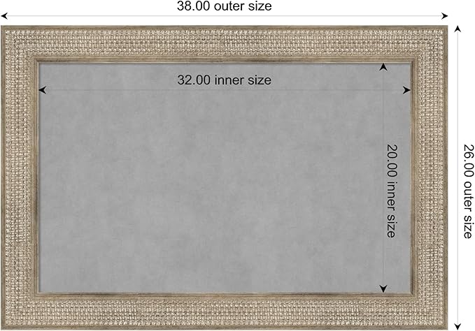 Amanti Art Silver Framed Magnetic Board 26x38 Large Vision Board - Image 3