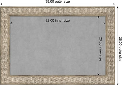 Amanti Art Silver Framed Magnetic Board 26x38 Large Vision Board - Image 3