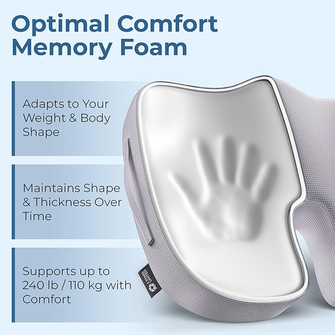 5 STARS UNITED Seat Cushion for Tailbone Pain Relief – Memory Foam Cushion for - Image 4