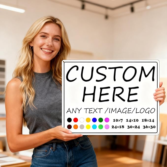 Custom Sign for Business-18×14inches-Indoor/Outdoor use, Weatherproof, 0.04 - Image 2