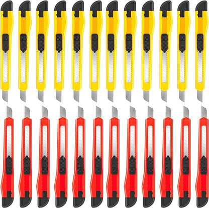 DIYSELF 24 Pack Box Cutters Bulk Utility Knife Retractable, Razor Knife Exacto by DIYSELF