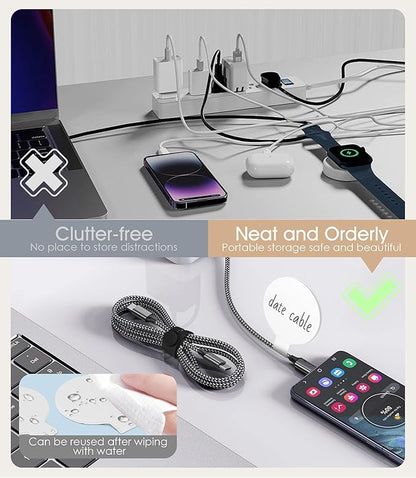 32Pcs Nearockle Cable Labels and Silicone Cable Ties Value Cable Management Set - Image 4