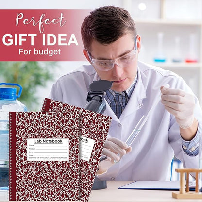 Affrolling 2 Pack Carbonless Lab Notebook Carbon Copy 8.5'' x 11'' 50 Sets of - Image 6