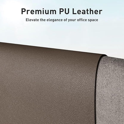 Aothia Leather Desk Pad Protector, Large Mouse Pad, Office Mat, Non-Slip PU - Image 2
