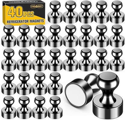 VNDUEEY 40Pcs Black Refrigerator Magnets Fridge Magnet, Strong Whiteboard by VNDUEEY