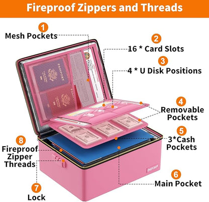 ENGPOW Fireproof Document Box, Hard Case File Box - Image 9