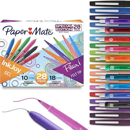 Paper Mate Pens Variety Pack, InkJoy Retractable Gel Pens, Flair Felt Tip by PaperMate