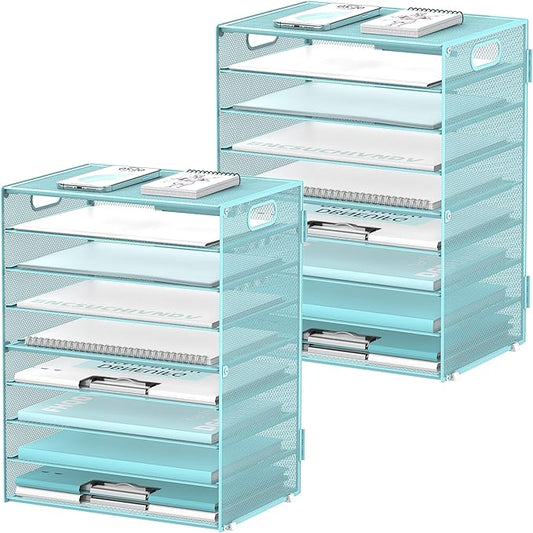 DALTACK 9-Tier Paper Letter Tray Desk Organizer by DALTACK