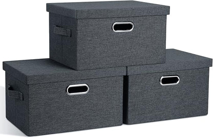 Graciadeco Medium 15" 21 Quart Collapsible Stackable Storage Bins by GraciadecoStorage