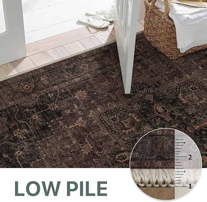GENIMO 5x7 Area Rugs for Living Room, Machine Washable Rug, Non Slip Indoor - Image 5