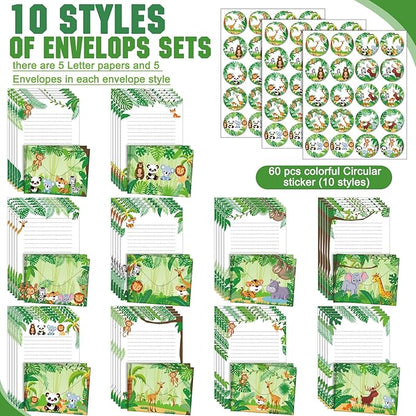 TaoBary 160 Pcs Stationery Paper Set 50 Double Sided Stationery Papers - Image 4