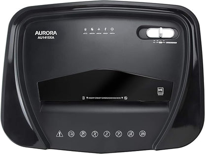 Aurora AU1415XA 14-Sheet Crosscut Paper/CD and Credit Card Shredder/ 5-Gallon - Image 5