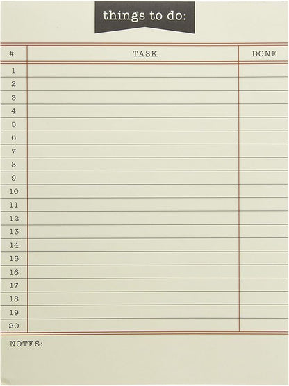 Graphique Library Card To-Do List Notepad | 150 Tear-Away Sheets | Task Planner by GraphiquedeFrance