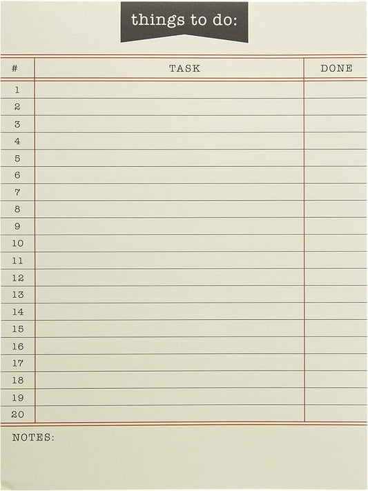 Graphique Library Card To-Do List Notepad | 150 Tear-Away Sheets | Task Planner by GraphiquedeFrance