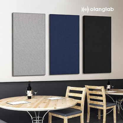Olanglab Sound Absorbing Acoustic Wall Panels 2 Pack, Large Fabric Wrapped - Image 6