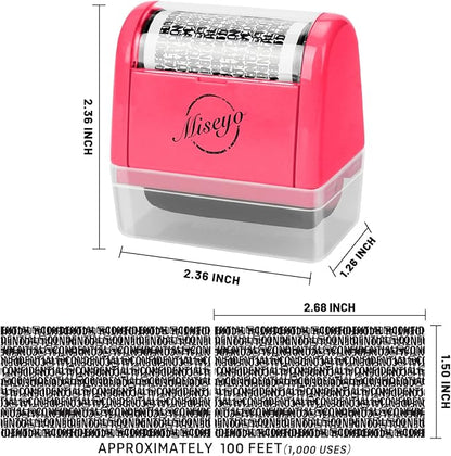 Miseyo Wide Identity Theft Protection Roller Stamp Set - Image 2