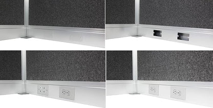 Versare Pre-Configured Hush Panel Electric Cubicle | Workstation Divider Walls - Image 8