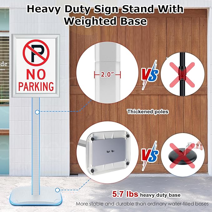 VAIIGO Heavy Duty Standing Sign Holder 8.5x11 Inch - Image 2