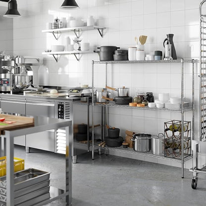 Regal Altair 14" Deep x 54" Wide x 54" Height Wire Shelving Kit | 3-Tier | NSF - Image 7