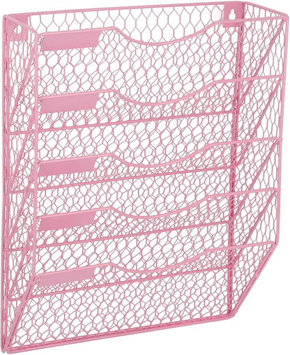 EASEPRES Mail Organizer Wall Mount Hanging File Holder Storage, Metal Chicken - Image 7