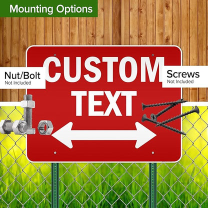 Custom Arrow, Custom Directional Sign, Two way Arrow, 36x48 Inches, Reflective - Image 5