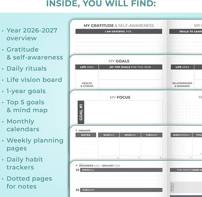 Clever Fox Dated Planner 2026-2027 – Weekly Life Planner Notebook - Image 5