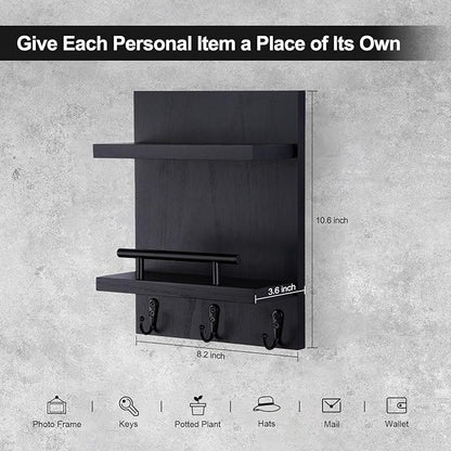Lucundm Key Holder Wall Mount, Mail Shelf Decor - Image 2
