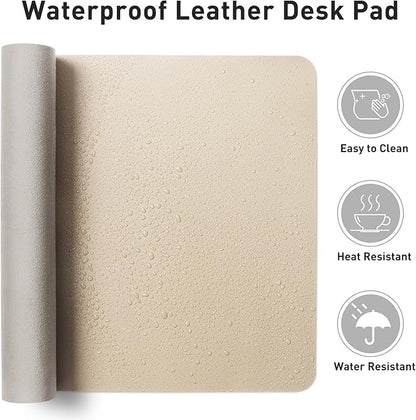 Aothia Leather Desk Pad Protector, Office Desk Mat, Large Mouse Pad, Non-Slip - Image 6