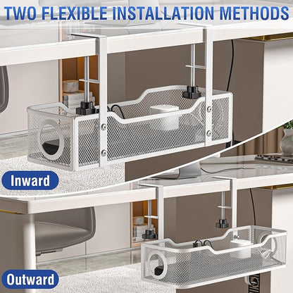 Under Desk Cable Management Tray, GZOKMOG Cord Management - Image 5