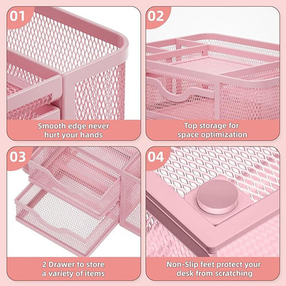 Marbrasse Mesh Desk Organizer, Pen Organizer - Image 5