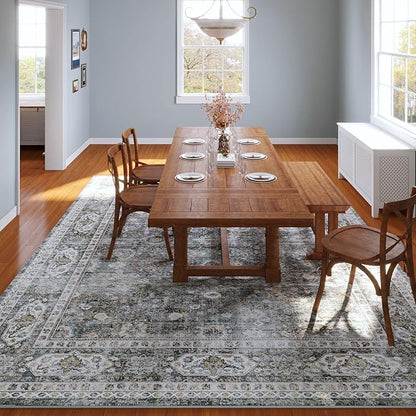 Rugcomf Living Room Rug 6x9 Rug Machine Washable Boho Soft Area Rug Non Slip - Image 6