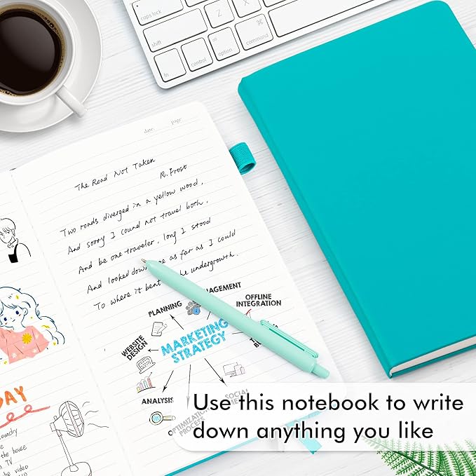 feela 18 Pack Journal Notebook for Work, Business Notebook Bulk Hardcover Lined - Image 4