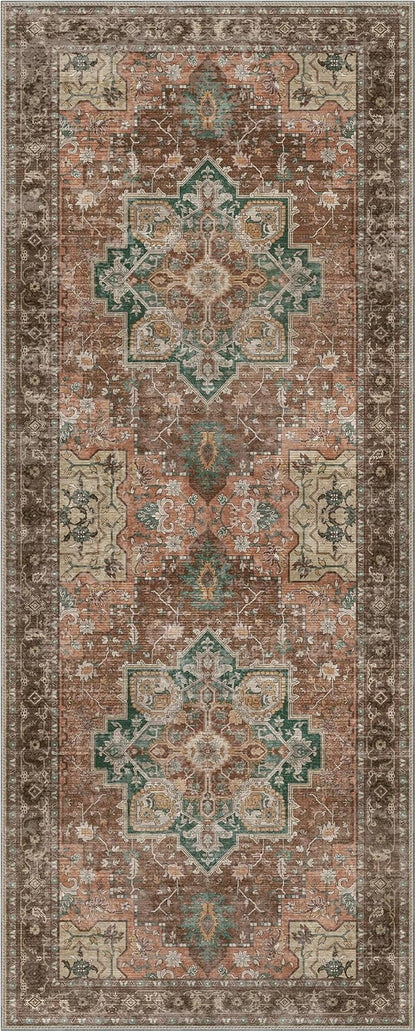 GENIMO 2'6"x8 Runner Rugs for Hallway, Machine Washable Non Slip Vintage Rugs - Image 8