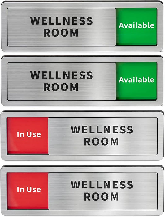 2 Pack Wellness Room Door Signs Do Not Disturb, In Use/Available Slider Sign by Abudada