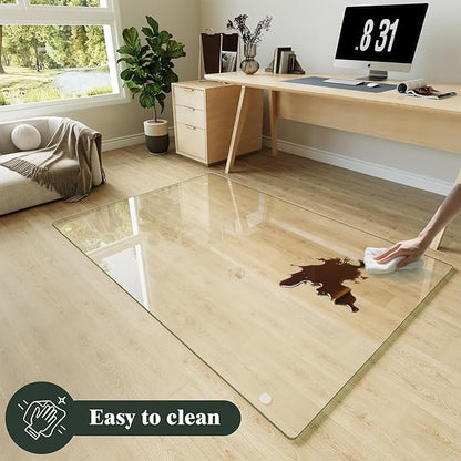 Koonmi Tempered Glass Chair Mat - Image 5