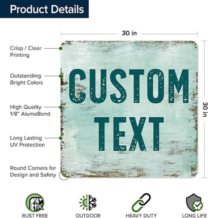 Custom Sign, Custom Street Sign, 11 Font Colors, 13 Font Styles, 4 Hole Options - Image 6